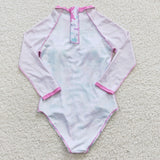 Dinosaur Pink Girls Swimsuits