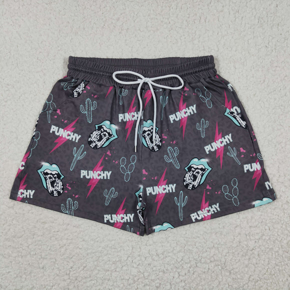 Punchy Cactus Dark Gray Adult Shorts