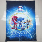 Cartoon Navy Blue Blankets