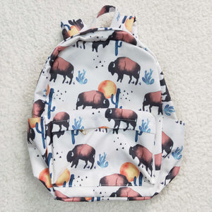 Cows Cactus White Backpack