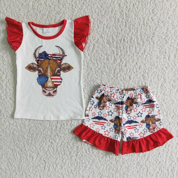Promotional Sunglasses Cow Girls Red 4th of July Outfits