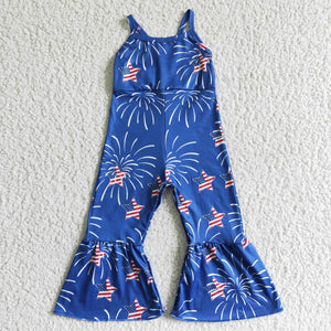 Stars Firework Blue 4th of July Jumpsuit 01