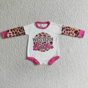 Cartoon Dolls Western Letter Fall Romper