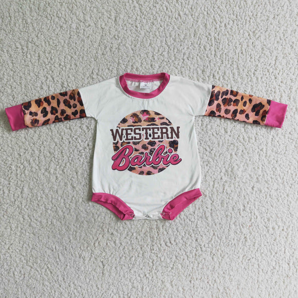 Cartoon Dolls Western Letter Fall Romper