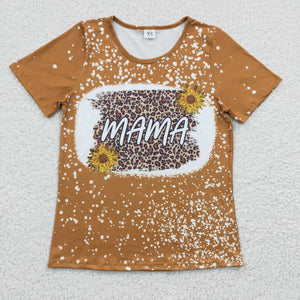 MAMA Sunflower Brown Short Sleeve Top Mommy & Me