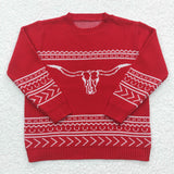 Highland Cow Red Kids Sweaters