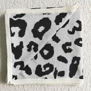 Leopard Print Off-White Baby Blankets