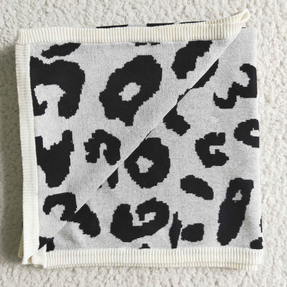 Leopard Print Off-White Baby Blankets