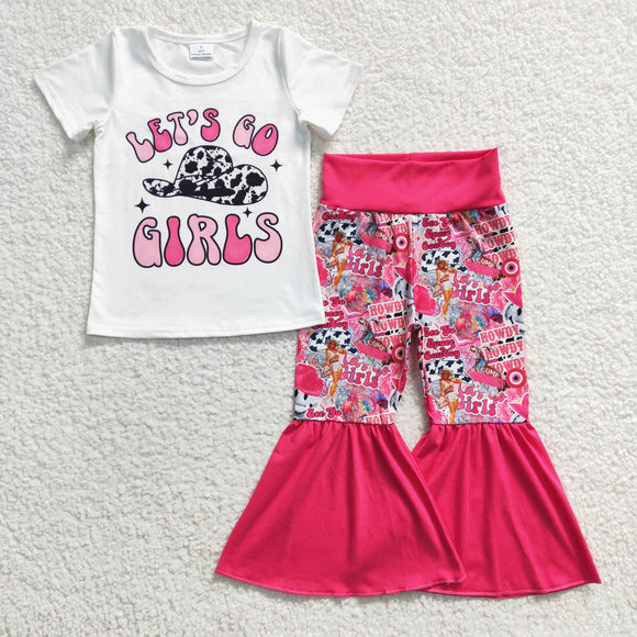 Howdy Let's go Girls Short Sleeve+Trousers Sets