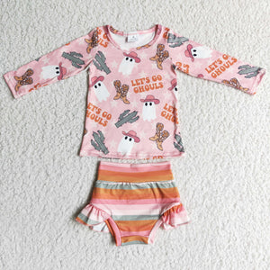 Promotional Cowgirl Ghost Pink Halloween Bummies Sets