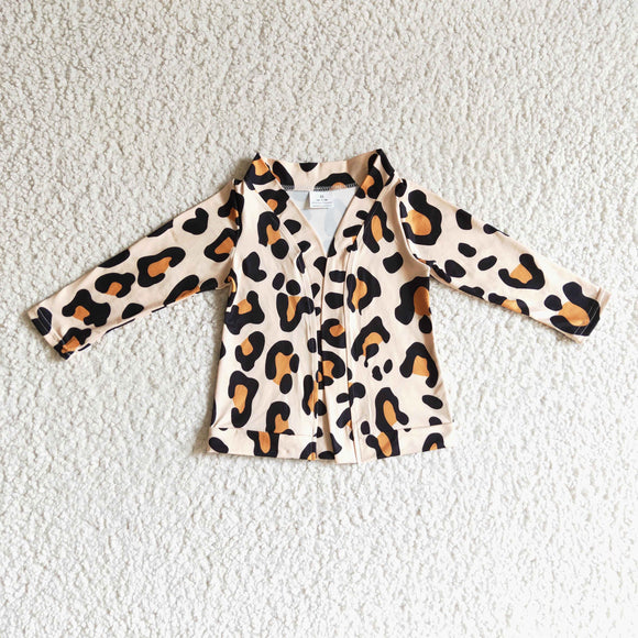 Leopard Print Girls Cardigan