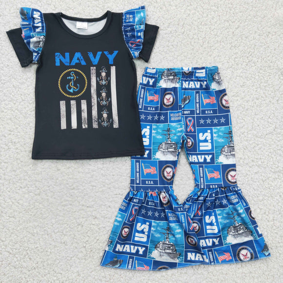 Navy Girls 4th of July Outfits