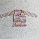 Pink Stripe Girls Cardigan