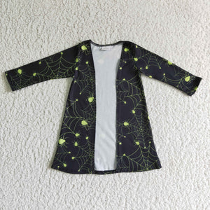 Kids Spiderweb Black Mommy & Me Cardigan Halloween Top