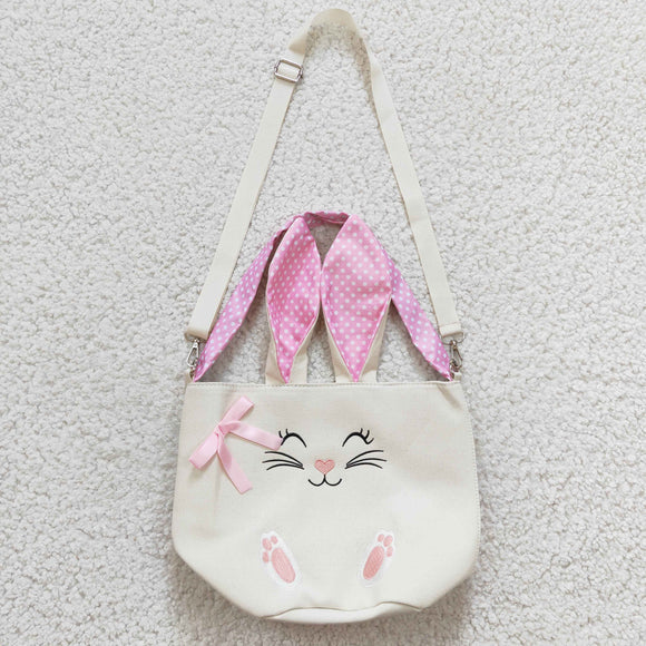 Pink Bunny Kids Easter Bucket Bag