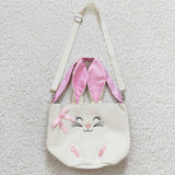 Pink Bunny Kids Easter Bucket Bag