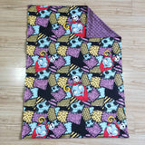 Cartoon Purple Baby Halloween Blankets