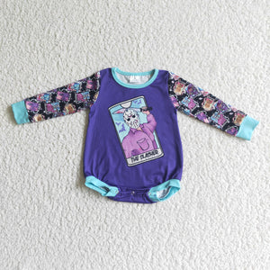 Slasher Letters Purple Halloween Romper