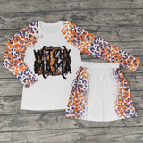 Adults Witch Mama Letters Leopard Print Orange White Halloween Outfits