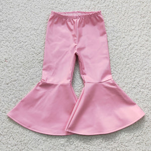 Pink Leather Girls Pants