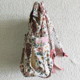 Floral Cow Diaper Bag