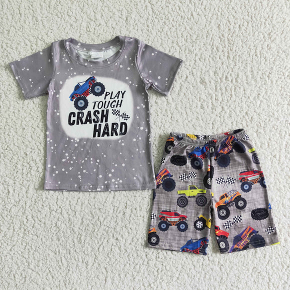 Crash Hard Gray Boys Shorts Sets