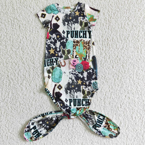 Promotional Punchy Rodeo Cactus Night-Robe Baby Summer Romper