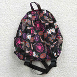 Highland Cow Gems Black Backpack