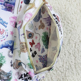 Cartoon Printed White Backpack