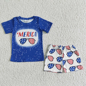 Promotional America Sunglasses Blue Boys 4th of July Outfits