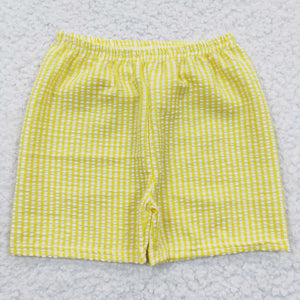 Yellow Plaid Boys Shorts