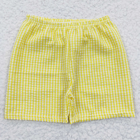 Yellow Plaid Boys Shorts