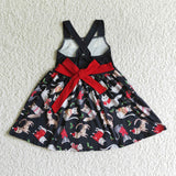 Promotional Cats Bows Black Girls Christmas Dress