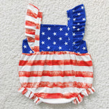 Stars Red Stripe 4th of July Romper