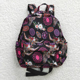 Highland Cow Gems Black Backpack