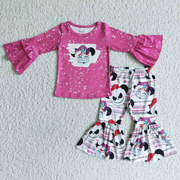 Promotional Cartoon Hot Pink Girls Halloween Outfits