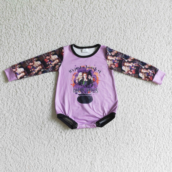 Witch Purple Kids Halloween Romper