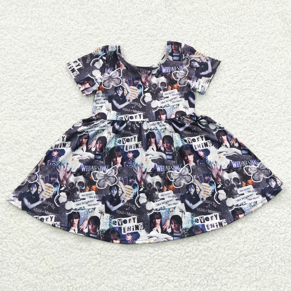 Promotional Wednesday Black Girls Short Sleeve Dress