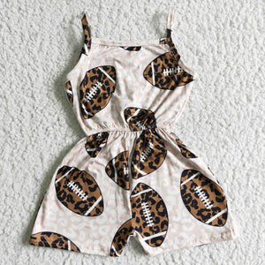 Football Light Leopard Print Girls Jumpsuit