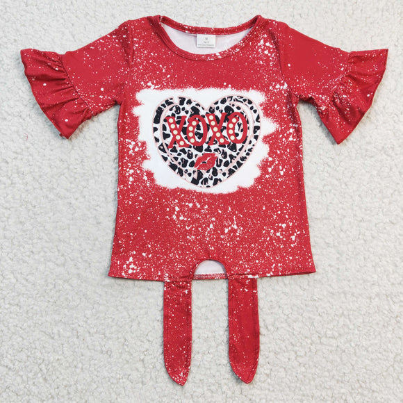 Love XOXO Red Girls Valentine Top