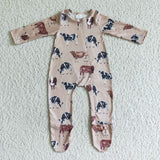 Promotional Cows Khaki Boys Fall Romper
