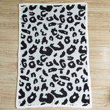 Leopard Print Off-White Baby Blankets