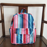 Red Blue Stripe Backpack