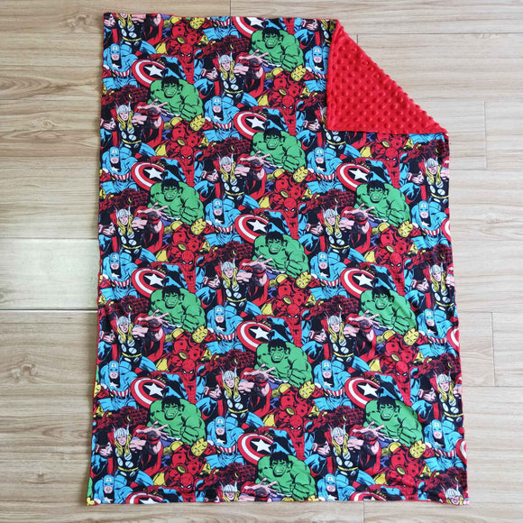Cartoon Hero Red Baby Blankets