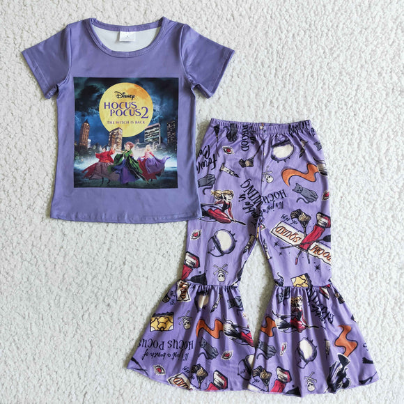Promotional Cartoon Witches Purple Girls Halloween Outfits