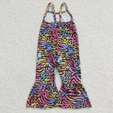 Tiger Print Purple Girls Jumpsuit