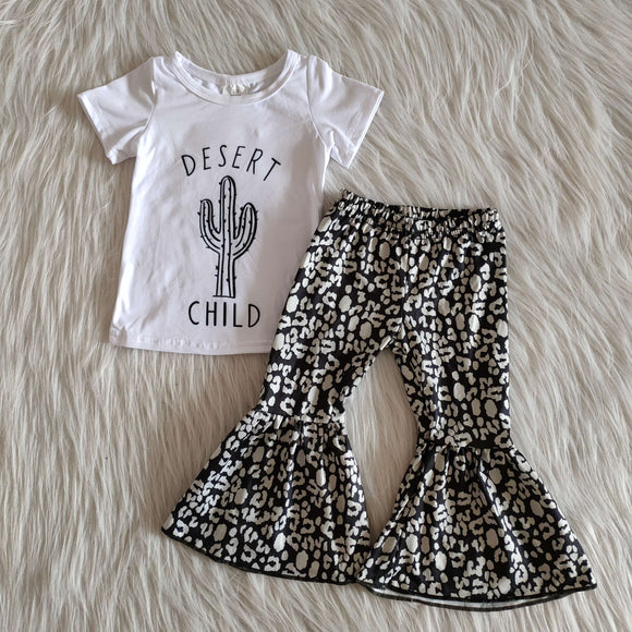 Cactus Girls Short Sleeve+Trousers Sets