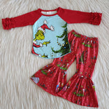 Promotional Cartoon Red Girls Christmas Outfits