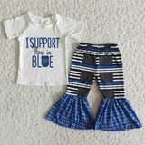 Promotional I support those in blue Girls 4th of July Outfits