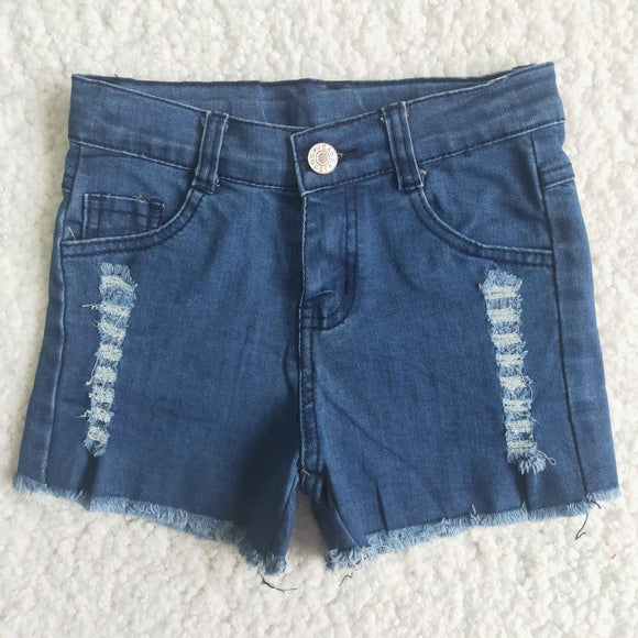 Distressed Girls Jeans Denim Shorts